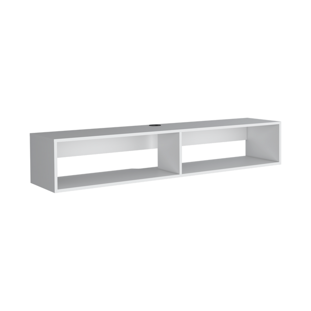 Hivvago Floating Mount TV Stand White 59in 4