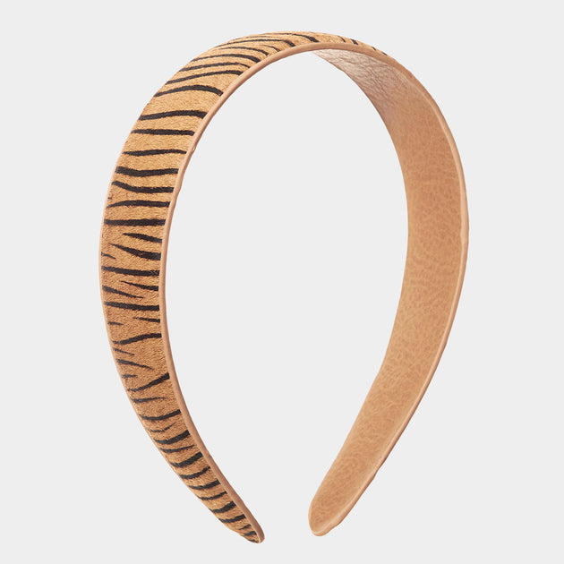 FASHNZFAB Zebra Print Headband White 3