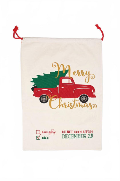 White Label Christmas Trees And Trucks Santa Sack Multicolor 3