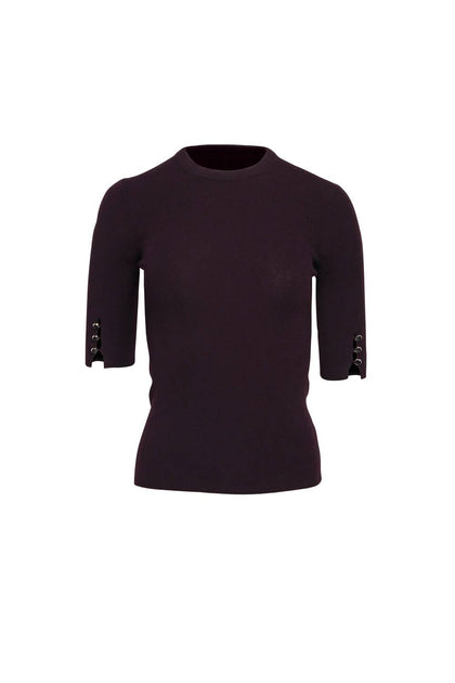 A.L.C. Damen Josie Kurzarm Top lila Small 2