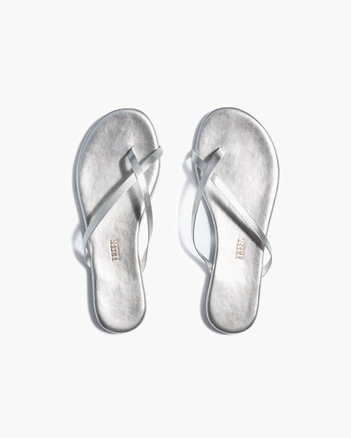 TKEES Riley Sandal Silver US 6 3