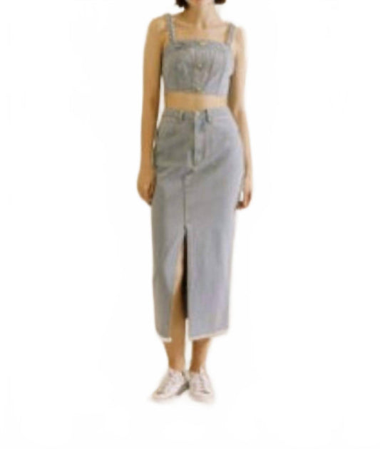 STORIA Cotton Cropped Top Grey Small 3