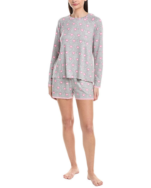 40 Winks Sleep Top and Boxer Short Set Pink Small 2