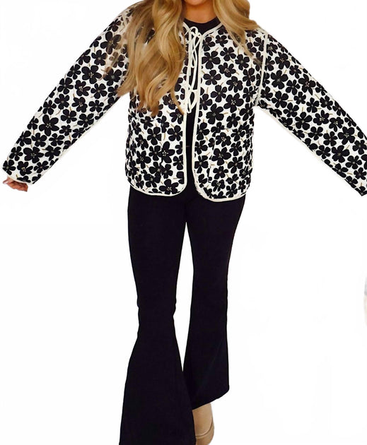 BiBi Daisy Flower Steppjacke Beige Large 3