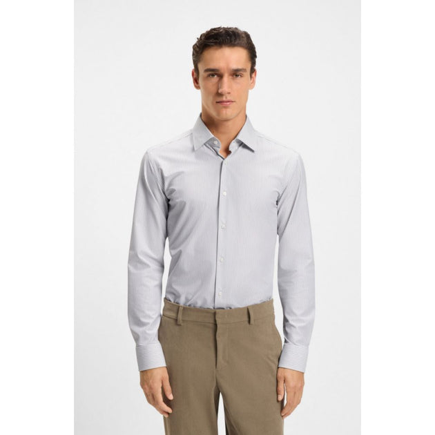 Boss Striped Shirt White US 15 4
