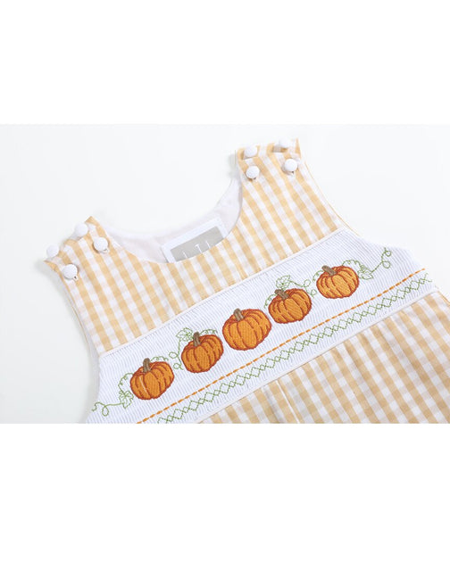 Lil Cactus Smocked Overall Beige 9-12 Months 4