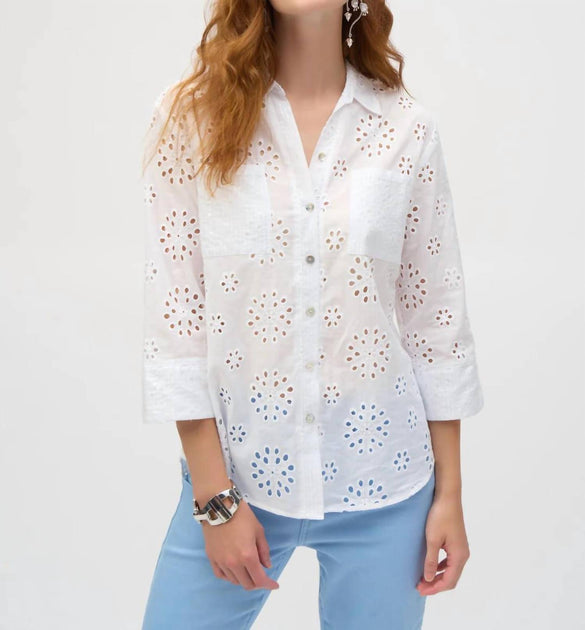 Joseph Ribkoff Button-Down Blouse White Medium 2