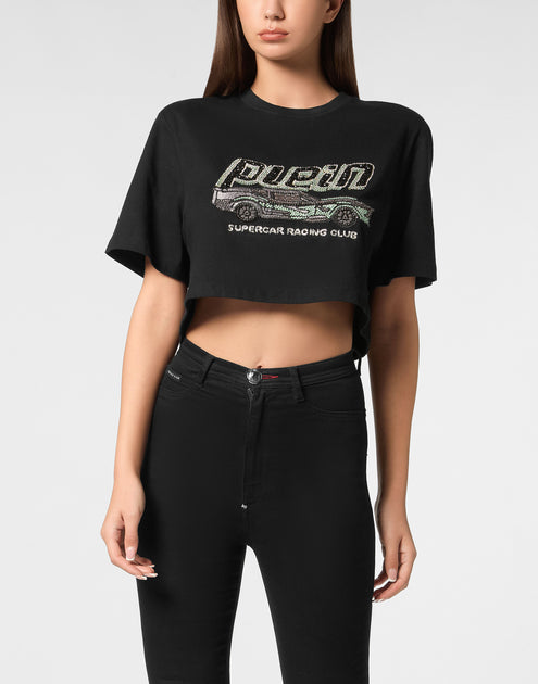Philipp Plein T-shirt Crop Vert Large 4