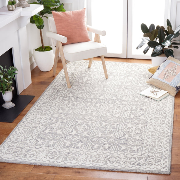 Safavieh Metro Handmade Area Rug Dark Grey Ivory 2