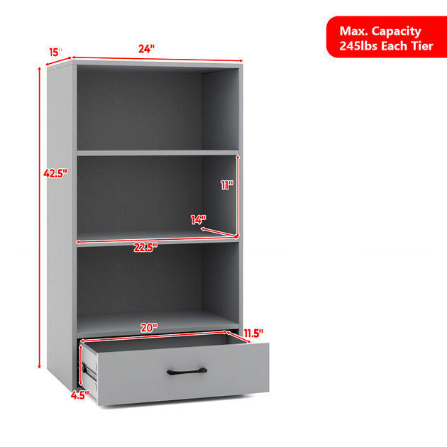 Hivvago 4-Tier Organizer Shelf Black 7
