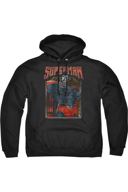Gildan Superman Head Bang Hoodie Black XXX-Large 2