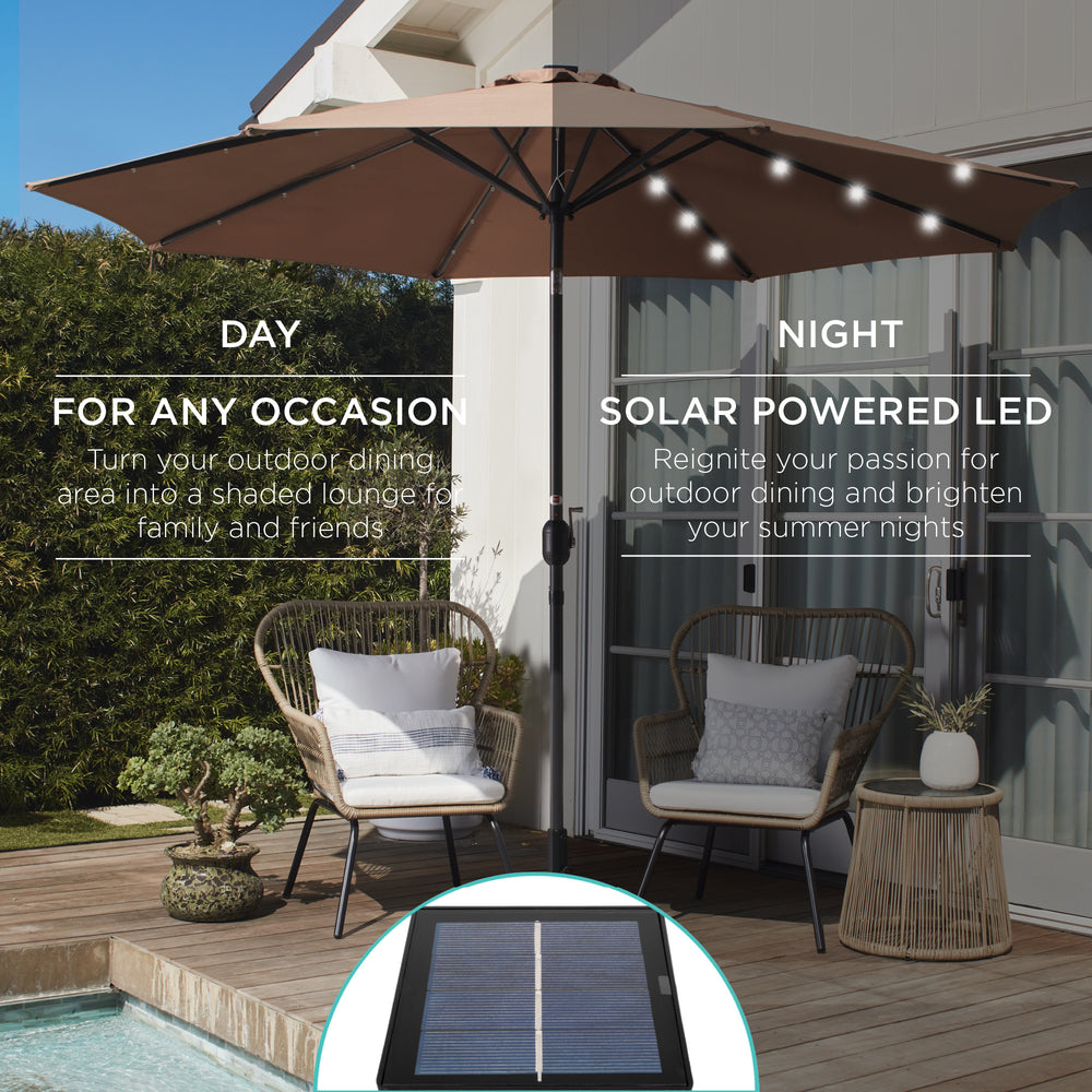 giantex 10 hanging umbrella patio sun shade offset Best Choice Products 10ft Solar Led Lighted Patio Umbrella W/ Tilt Adjustment, Uv-resistant Fabric