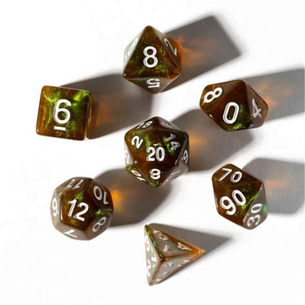 Sirius Dice Treasure Series Peridot Dice Set 7-Piece 3