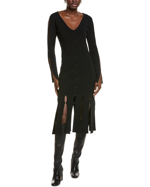 St. John Knit Stretch Dress Black US 6 2
