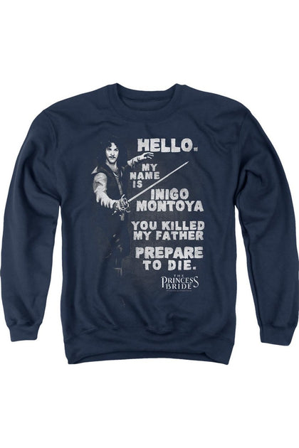 Gildan Princess Bride Hello Again Crewneck Sweatshirt Blue Medium 2