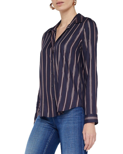 L'AGENCE Holly Blouse Blue Small 4