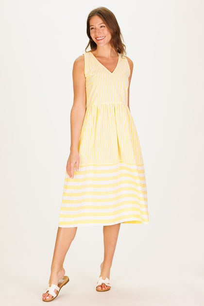 Duffield Lane Twila Dress Yellow Large 2