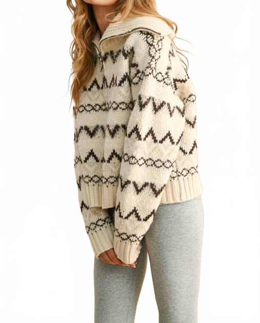 MIOU MUSE Half Zip Sweater Multi Small 3