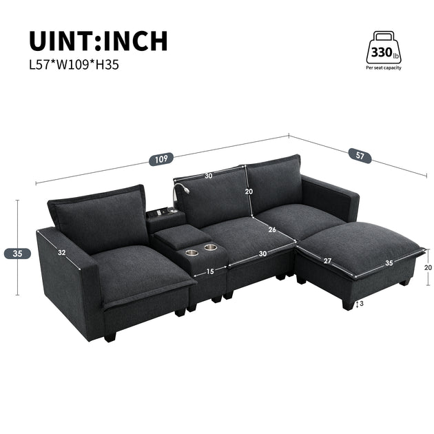 Streamdale Pure Foam Modular Sofa 3