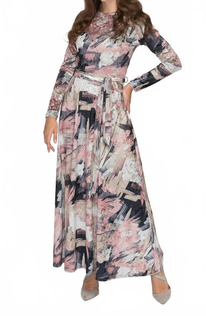KMW Velvet Swirl Maxikleid Multi XSmall 4