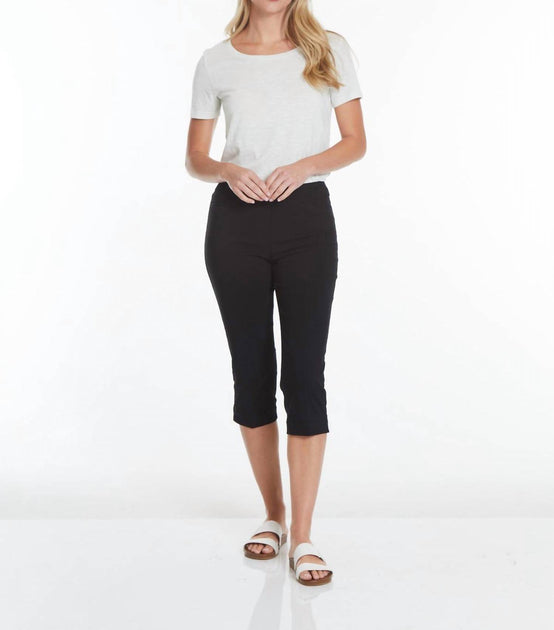Slimsation By Multiples Capri Pant Black US 4 4