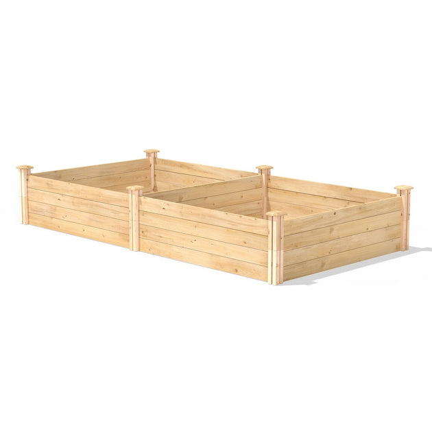 Hivvago Carré Potager en Cèdre 4 ft x 8 ft 3