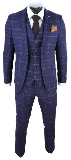 Paul Andrew Kenneth Suit Blue US 50 Regular 4