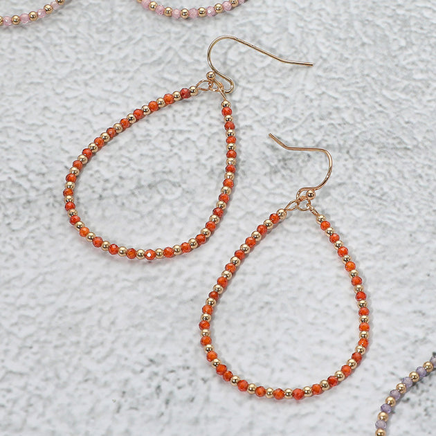 FASHNZFAB Teardrop Dangle Earrings Silver 3