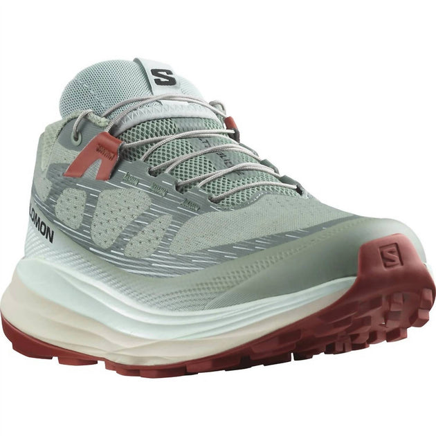 【Salomon】ULTRA GLIDE 2 - LILY PAD/BLEACHED AQUA/HOT SAUCE SALOMON Women's Ultra Glide 2 - B Running Shoe In Lily Pad