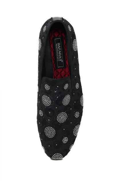 Barabas Diamond Mine Slip-On Loafers Black US 7 4