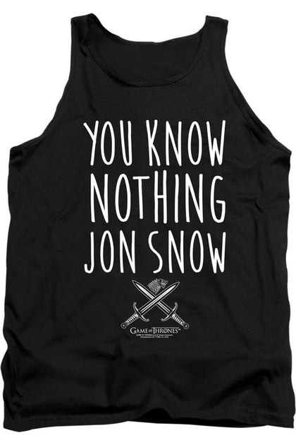 Gildan Game Of Thrones Jon Snow Tank Top Schwarz Medium 2