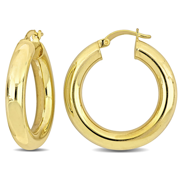 Mimi & Max Hoop Earrings Gold 30x5mm 2
