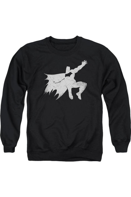 Gildan Batman V Superman Knight Silhouette Crewneck Sweatshirt Black Large 2