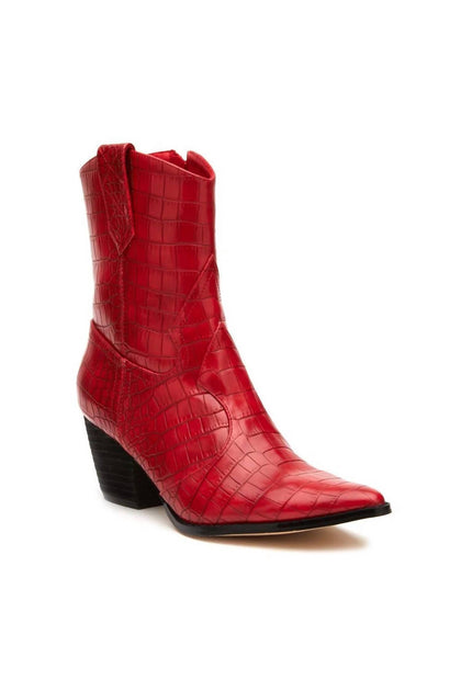 Coconuts by Matisse Bambi Western Ankle Boot Red US 6.5 3