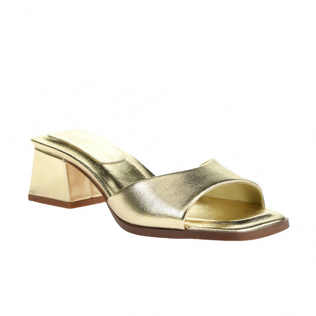 Chinese Laundry Liinda Block Heel Sandal Gold US 7 2