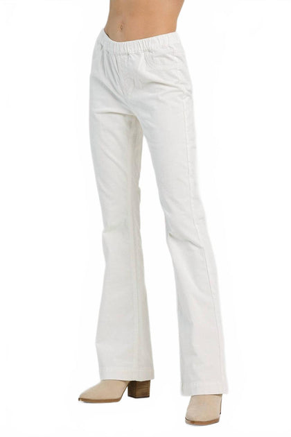 Jelly Jeans Corduroy Pull On Flare Leg Jeans White Large 4