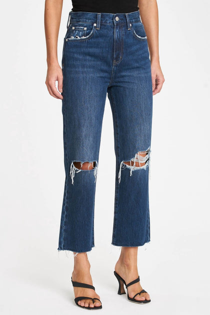 PISTOLA Cassie Straight Crop Jean Blue 24 4