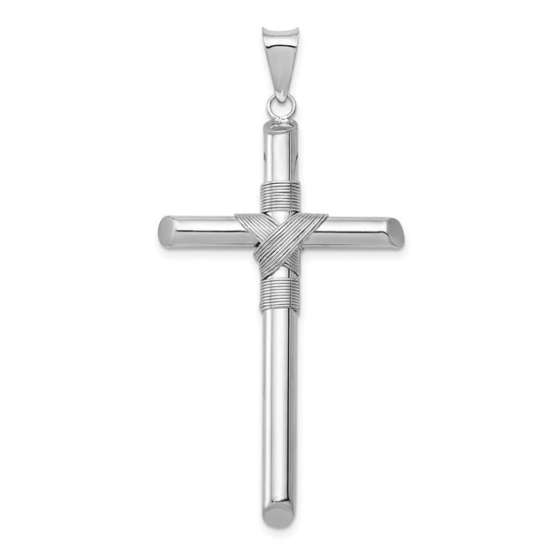 Diamond2Deal Cross Pendant White Gold 5