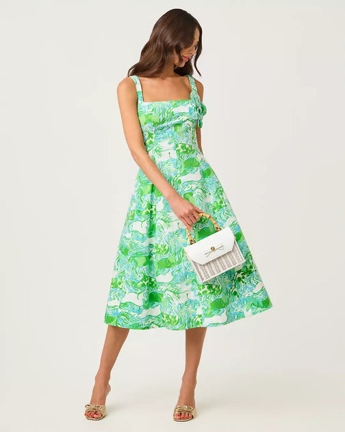Lilly Pulitzer Nelly Stretch Midi Dress Multi US 12 4
