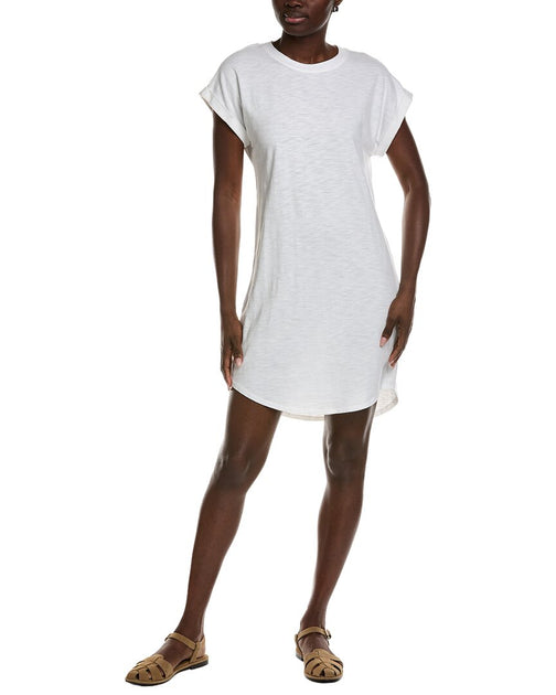 Bella Dahl Roll Sleeve T-Shirt Dress White XS 2