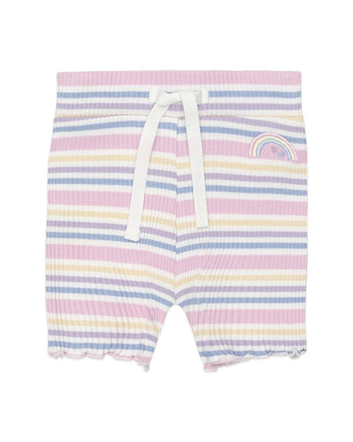 Huxbaby Rainbow Stripe Rib Short Yellow Small/Medium 2