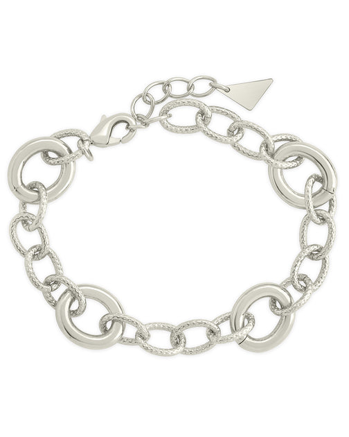 Sterling Forever Carter Round Link Bracelet Silver One Size 2