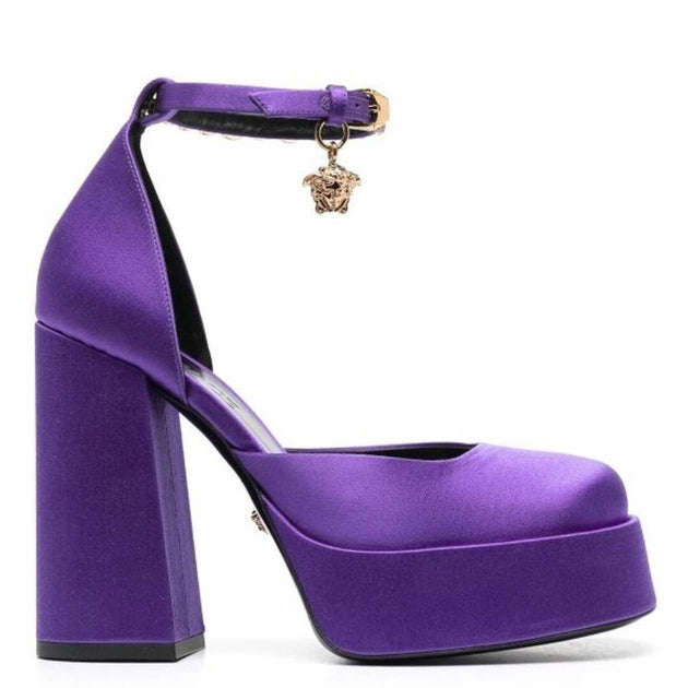 Versace Medusa Aevitas Platform Pumps Purple US 10 2