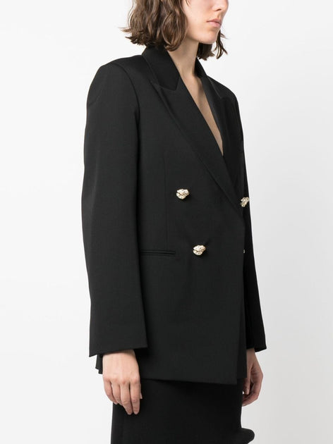 Lanvin Wool Blazer Black EU 42 4