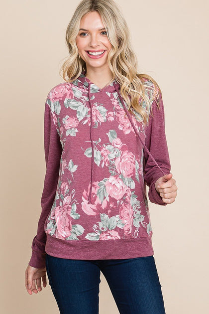 TRUEDAMES Floral Printed Hoodie Multi Large 2