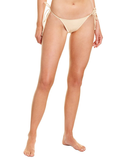 Sports Illustrated Swim String Bikini Bottom Beige Medium 2
