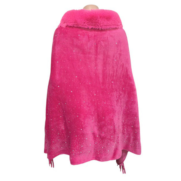 TRUEDAMES Poncho Wrap Black One Size 3