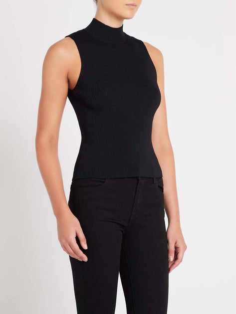 ASTRID Ärmelloses Stricktop Schwarz Large 4
