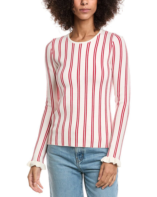 THE UPSIDE Alpine Chrissy Knit Sweater White XS 2