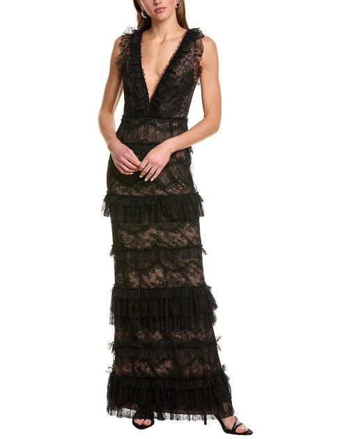 Marchesa Notte Chantilly Lace Gown | ShopSimon Marchesa Notte Chantilly Lace Gown | ShopSimon